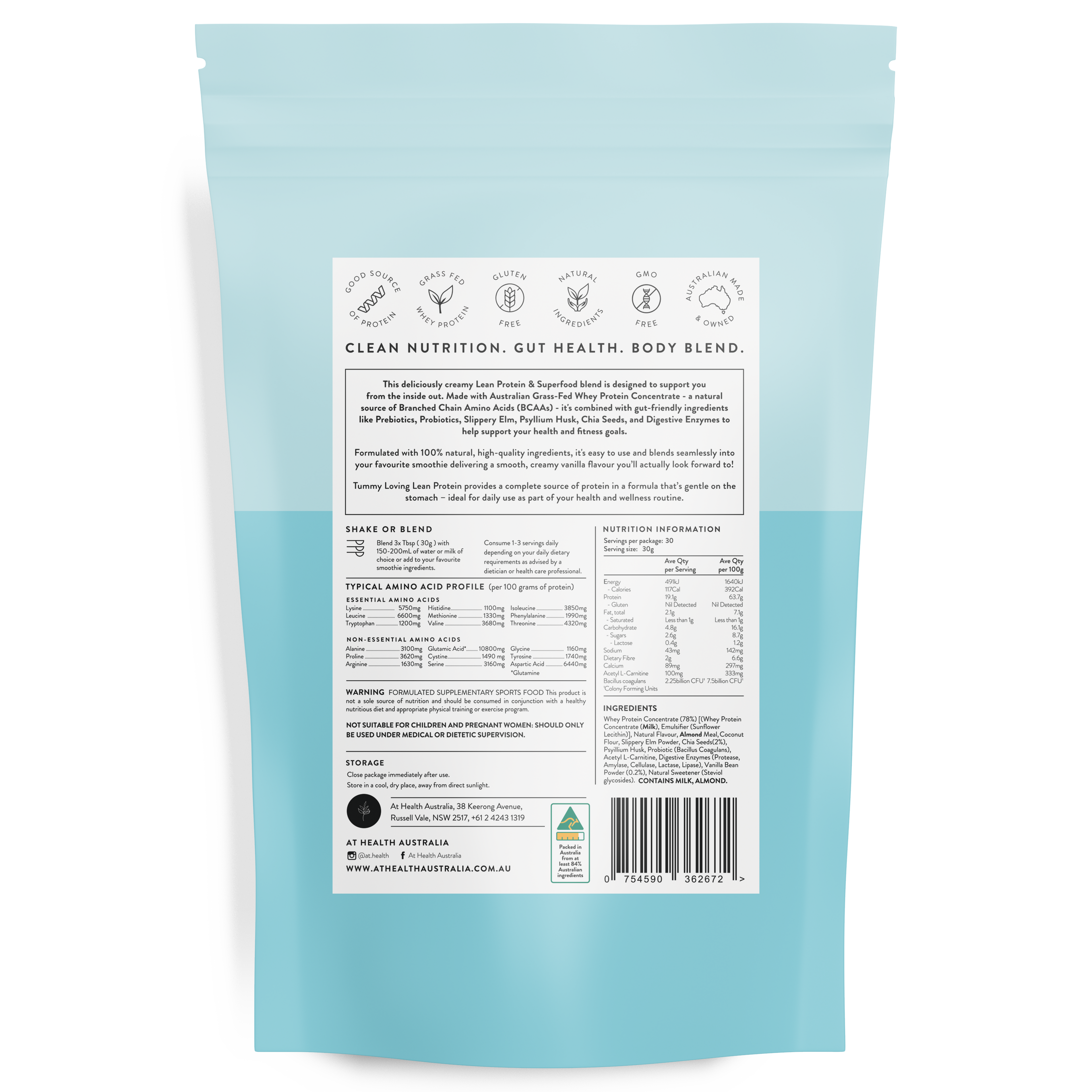 Tummy Loving Lean Protein - Vanilla Bean & Chia