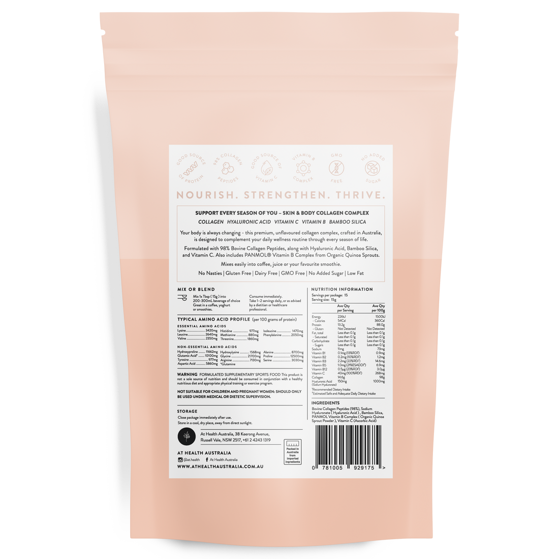 Align+ Body Collagen Complex 225g ( 15 serves )