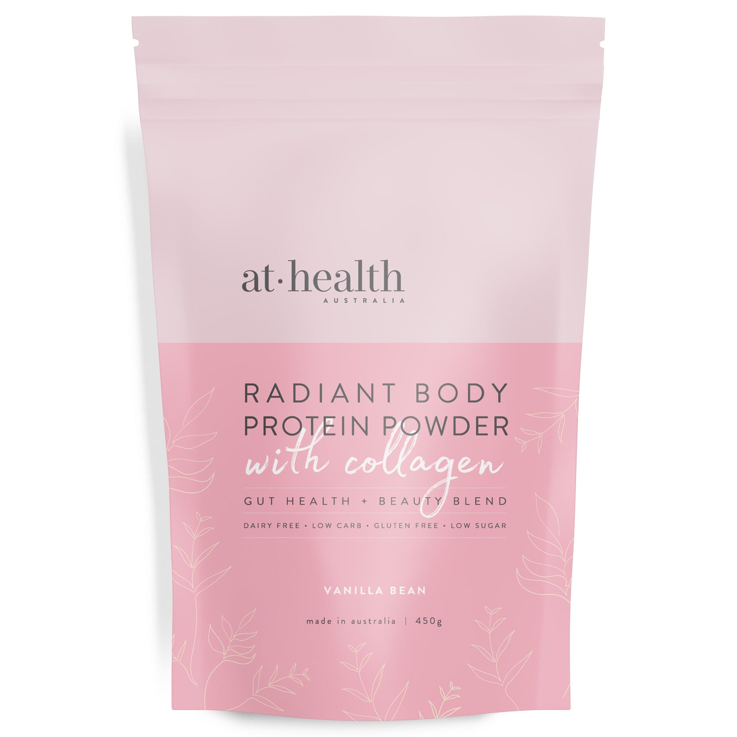 At Health Australia Collagen Protein SMALL ( 450g ) 15 Serves Radiant Body Protein Powder + Collagen - Vanilla Bean