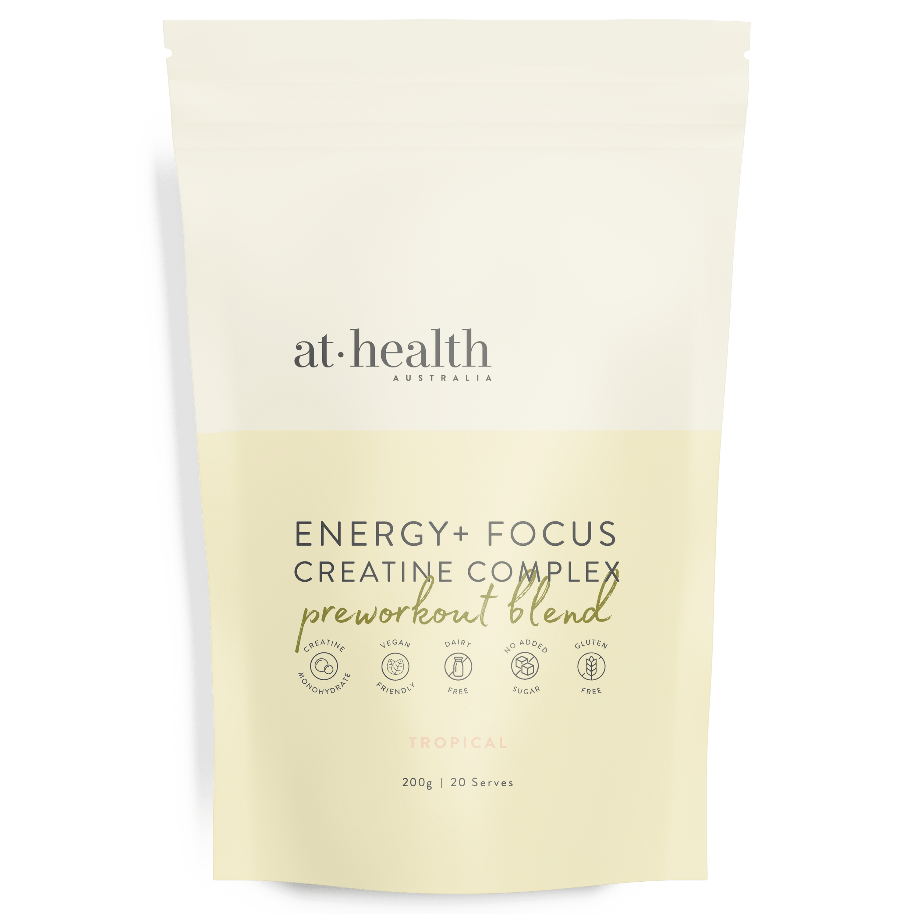 At Health Australia Health Supplement Energy+ Focus Creatine Complex - PreWorkout Blend