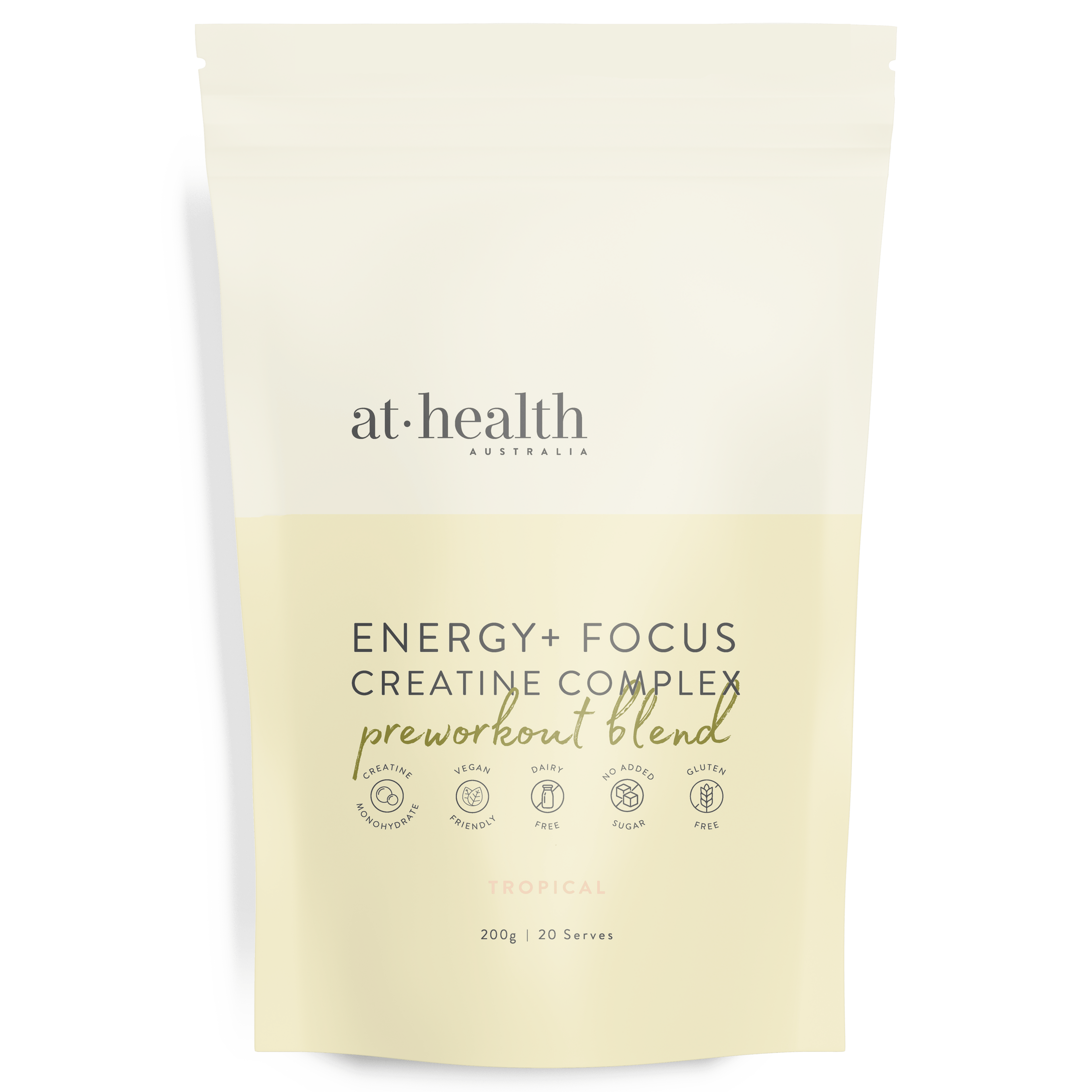 At Health Australia Health Supplement Energy+ Focus Creatine Complex - PreWorkout Blend