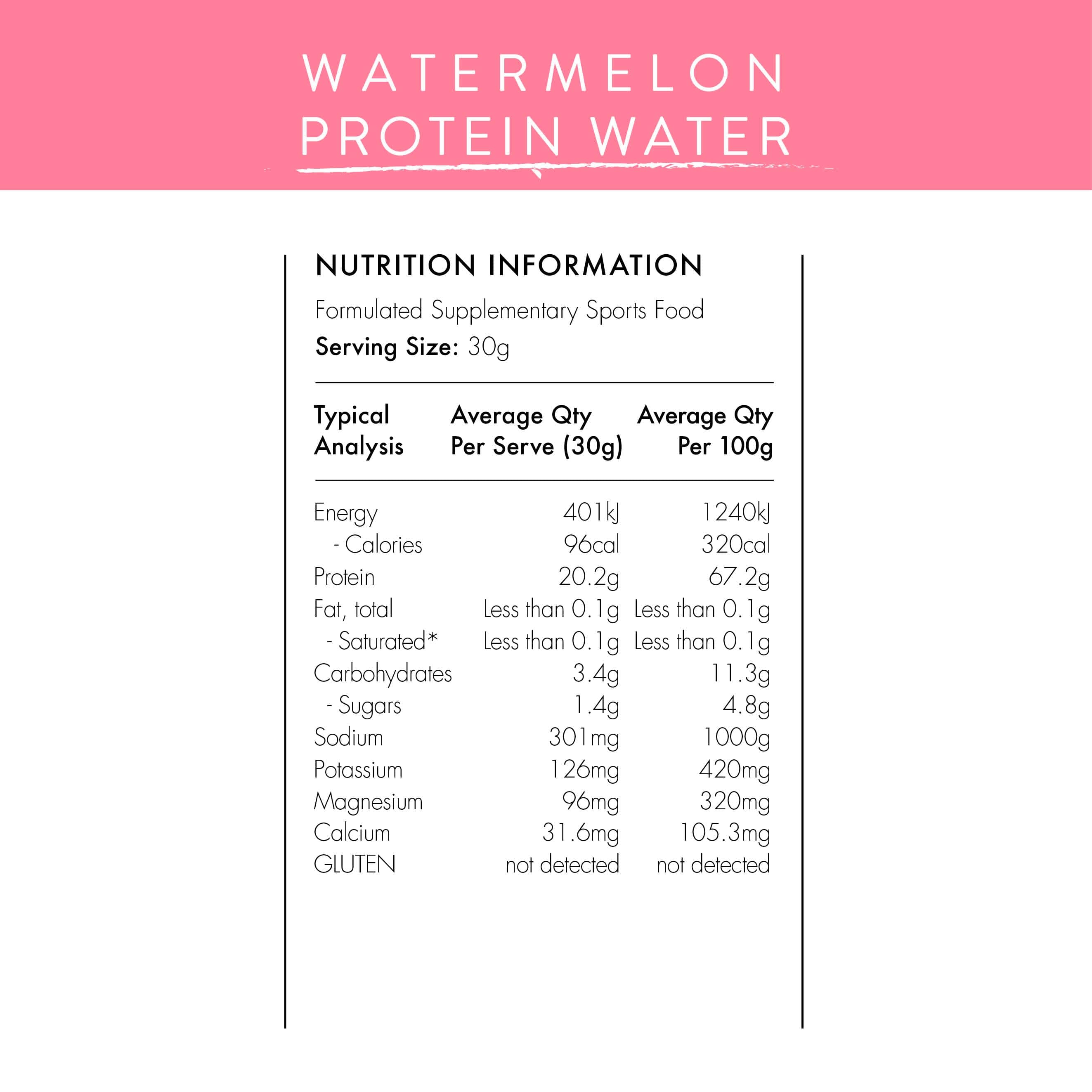 At Health Australia Pty Ltd Watermelon 450g ( 15 serves ) Protein Water with Collagen, Hydration Salts & BCAA - Watermelon