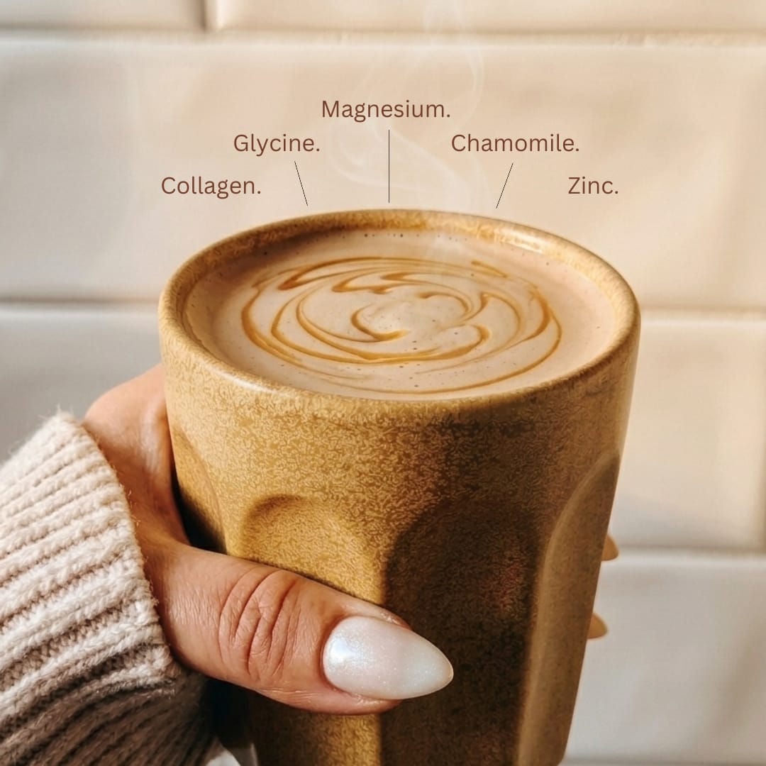At Health Australia Wellness Before Bedtime Dreamy Hot Chocolate with Collagen - Golden Caramel