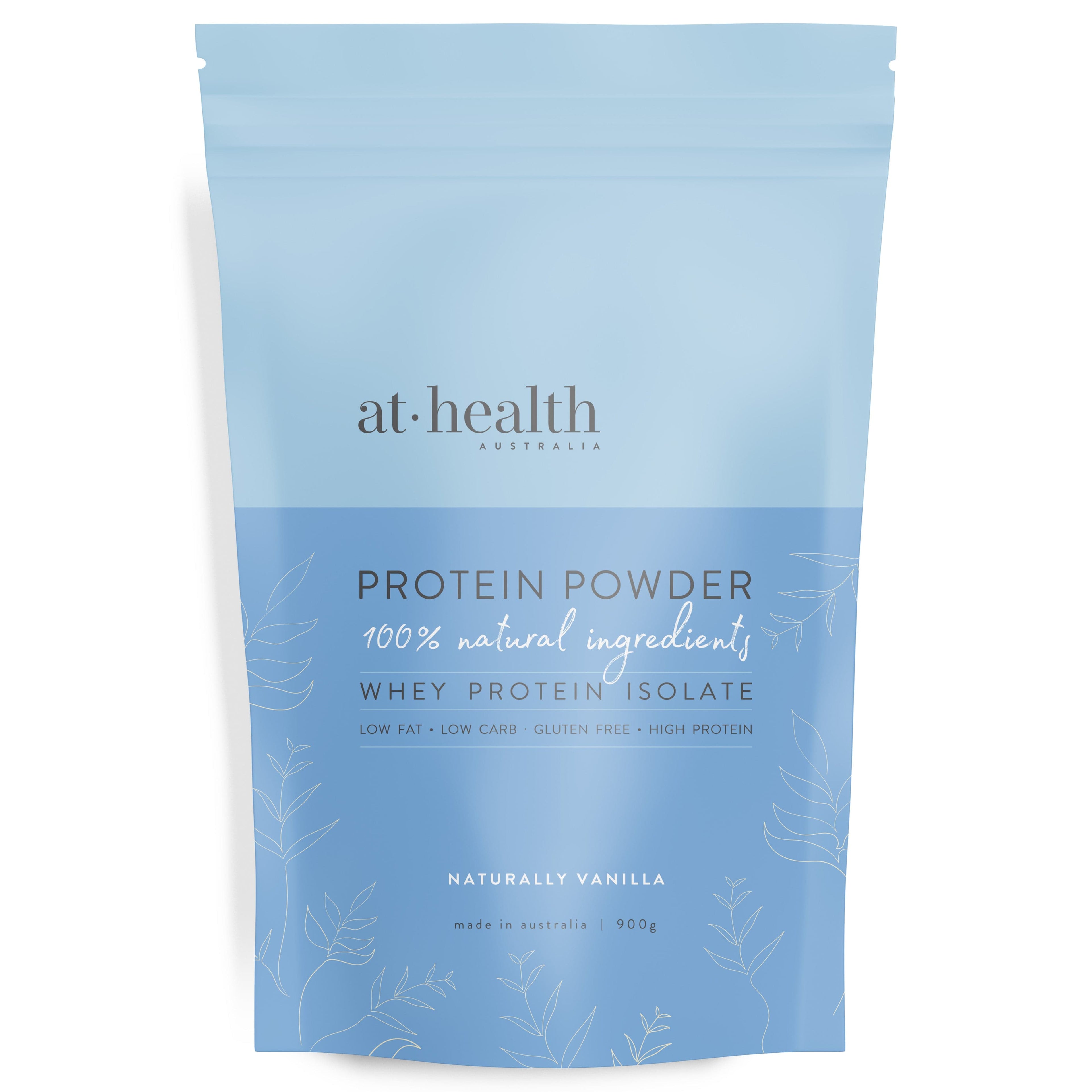 At Health Australia WPI LARGE ( 900g ) 30 serves Whey Protein Isolate - Naturally Vanilla