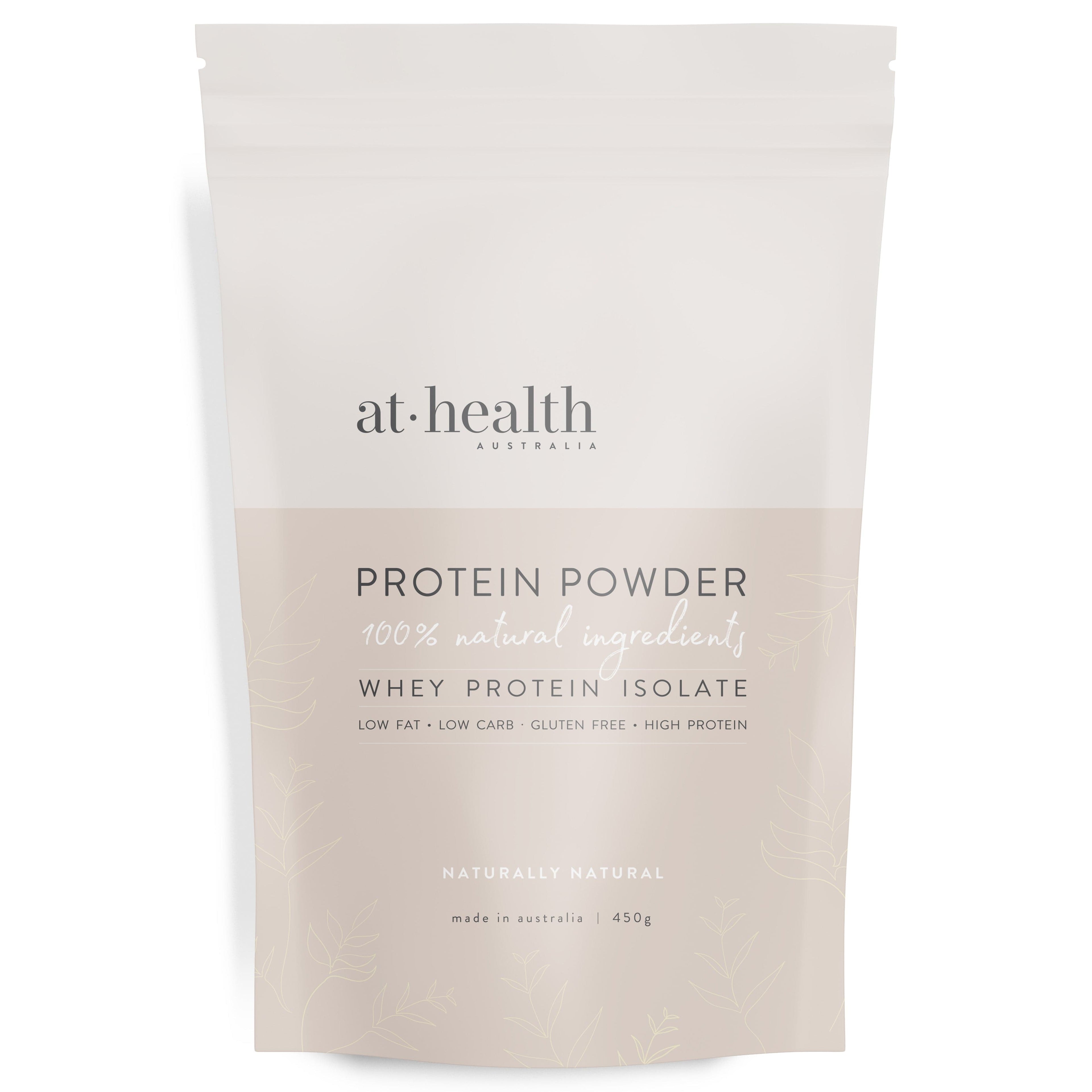 At Health Australia WPI SMALL ( 450g ) 15 serves Whey Protein Isolate - Natural (unflavoured)
