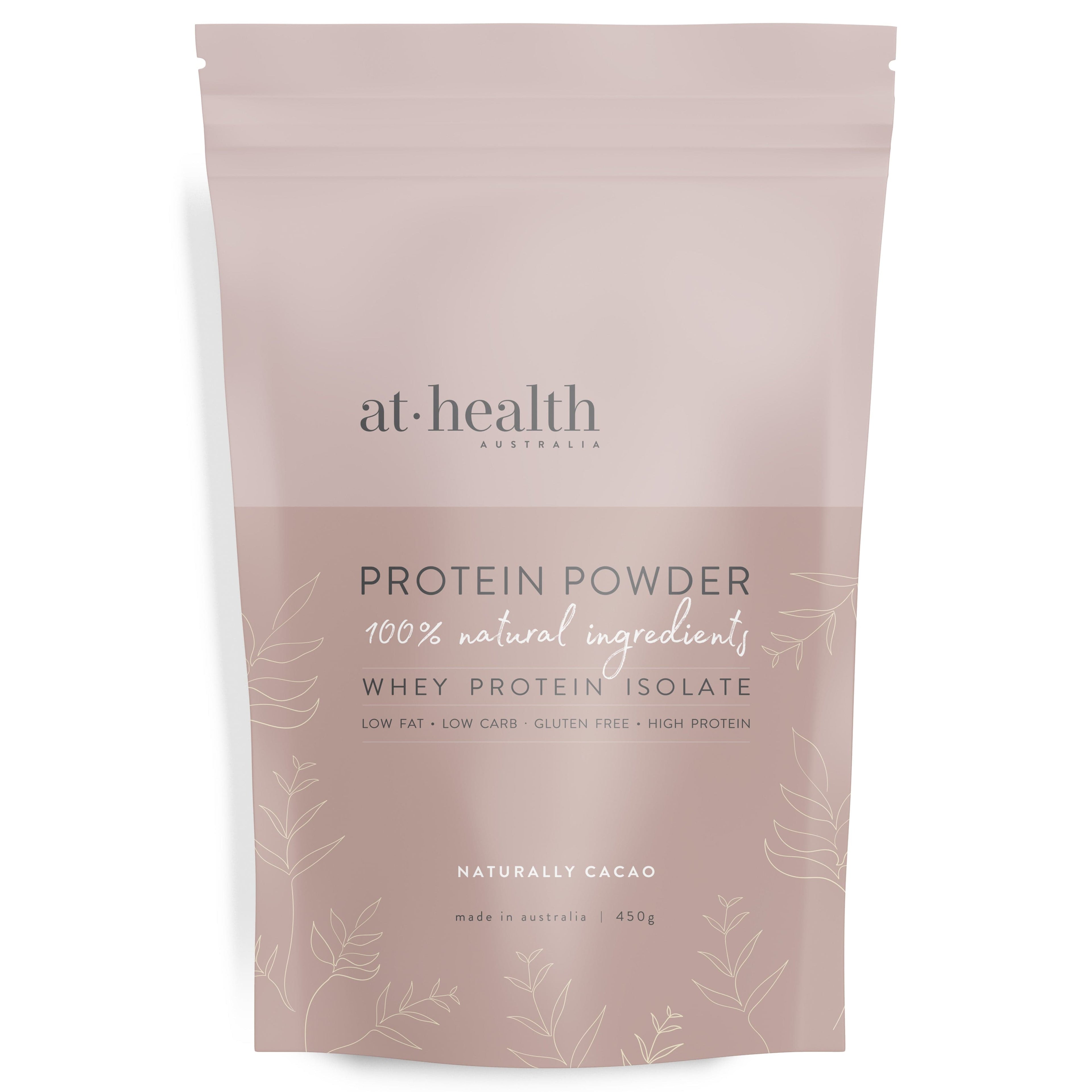 At Health Australia WPI SMALL ( 450g ) 15 serves Whey Protein Isolate - Naturally Cacao