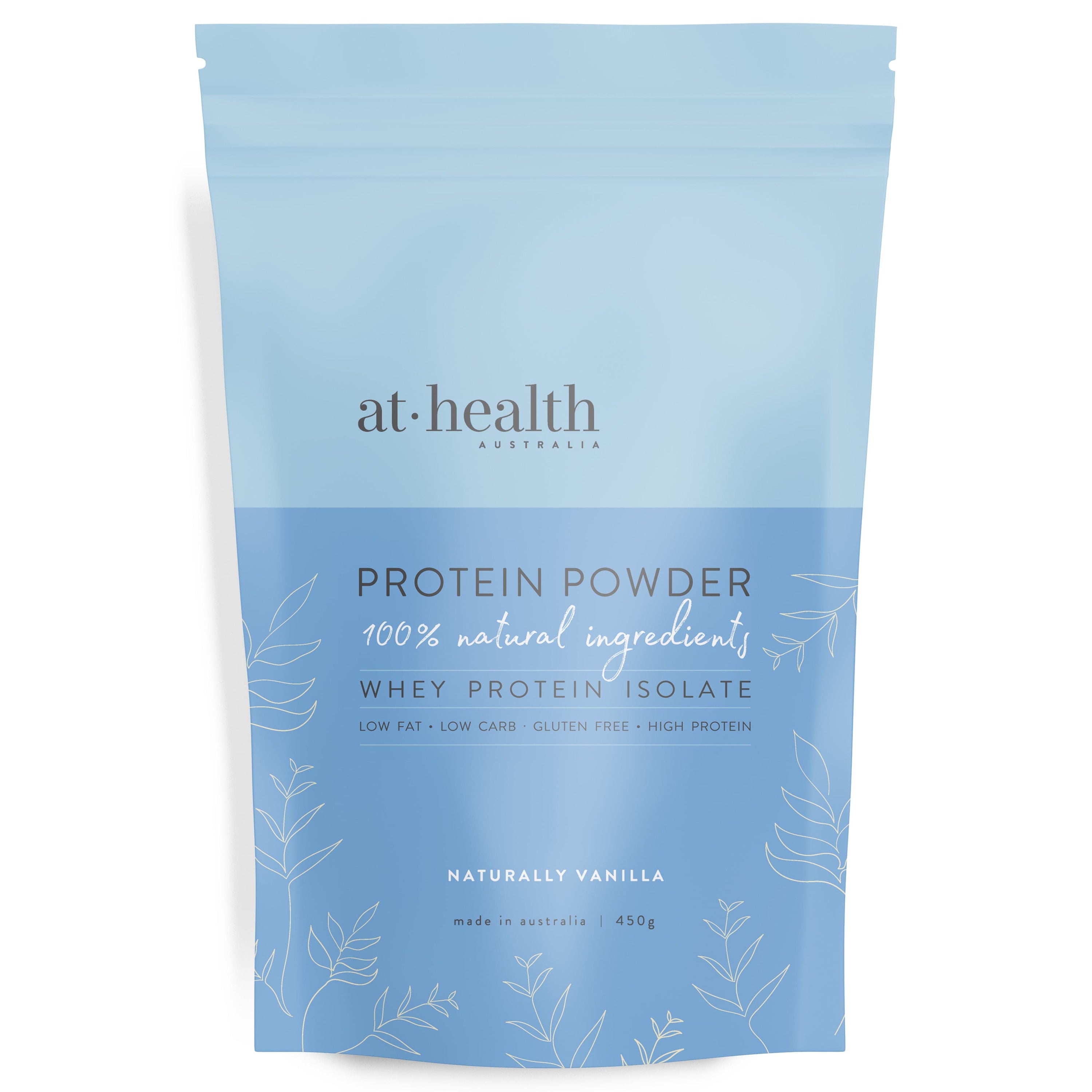 At Health Australia WPI SMALL ( 450g ) 15 serves Whey Protein Isolate - Naturally Vanilla