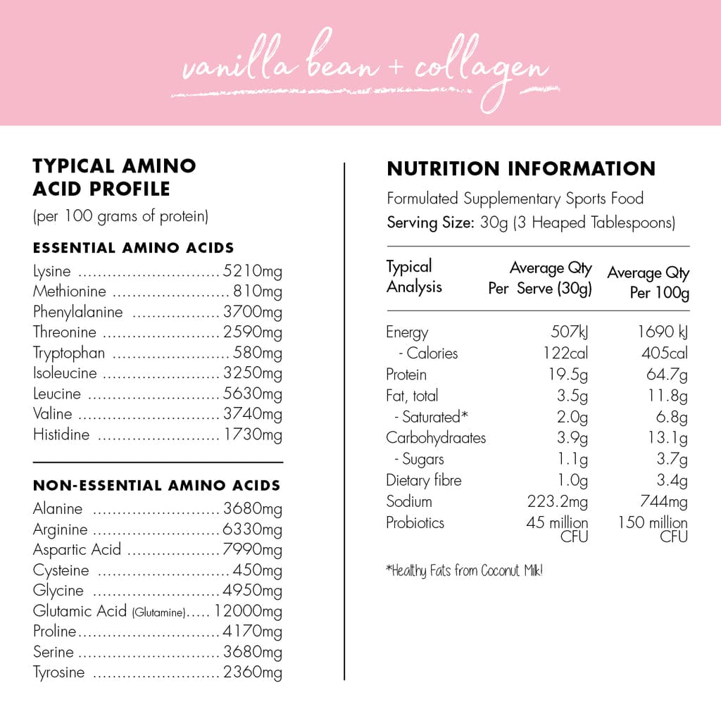 At Health Australia Collagen Protein Radiant Body Protein Powder + Collagen - Vanilla Bean