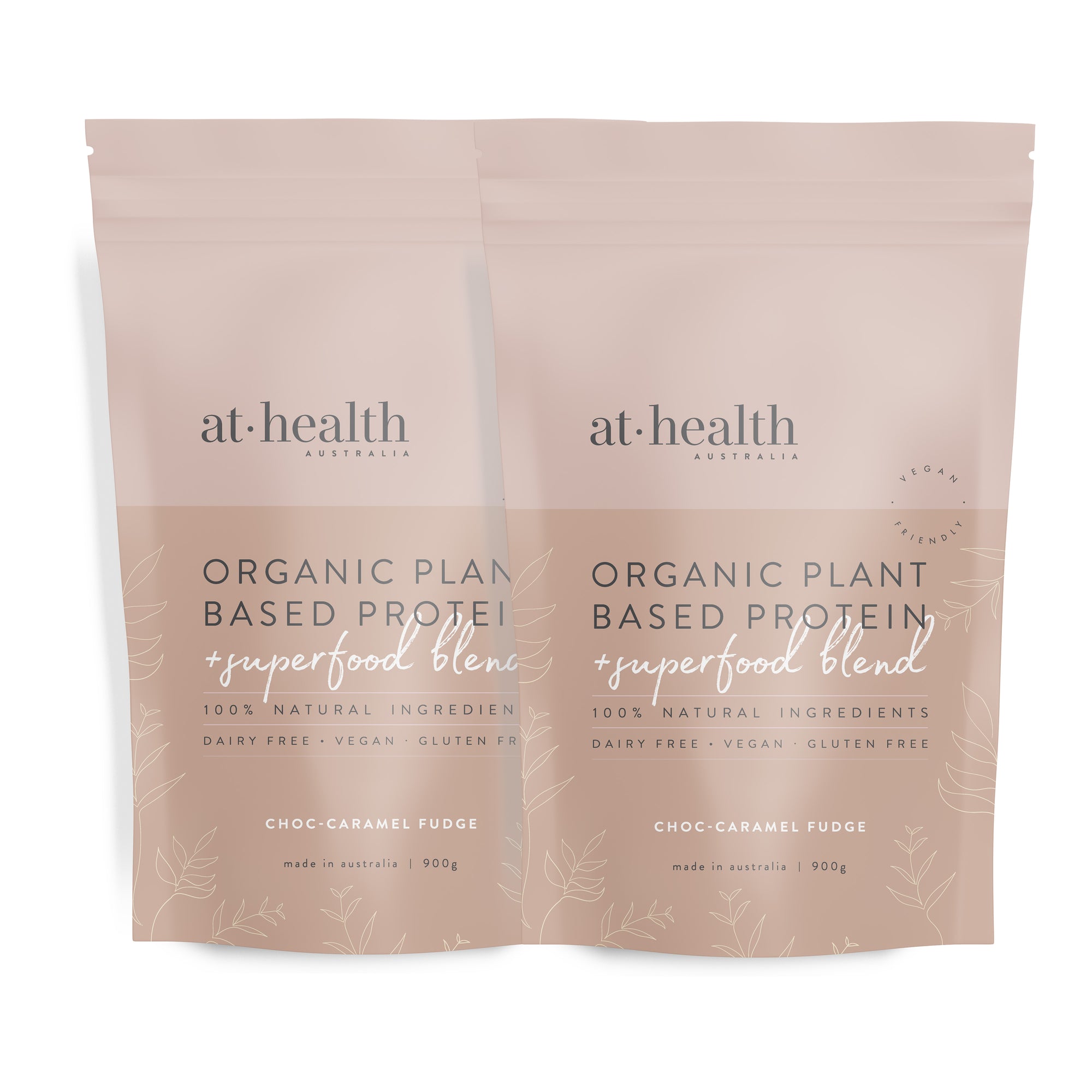 Vegan Organic Plant Based Protein Powder - Choc-Caramel Fudge