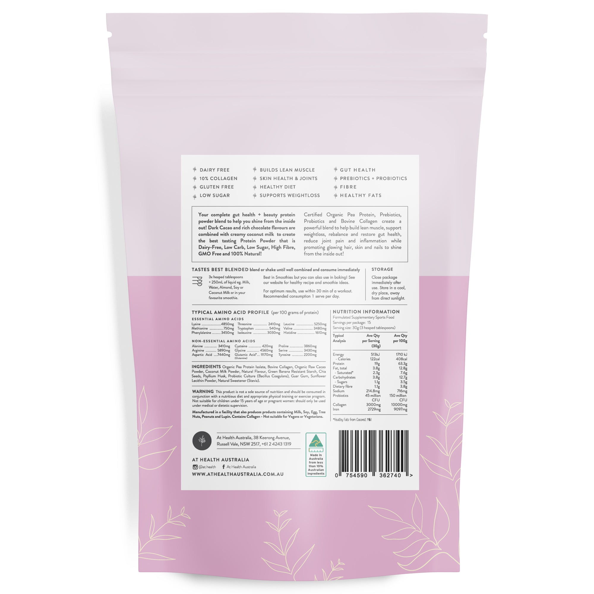 Radiant Body Protein Powder with Collagen - Cacao