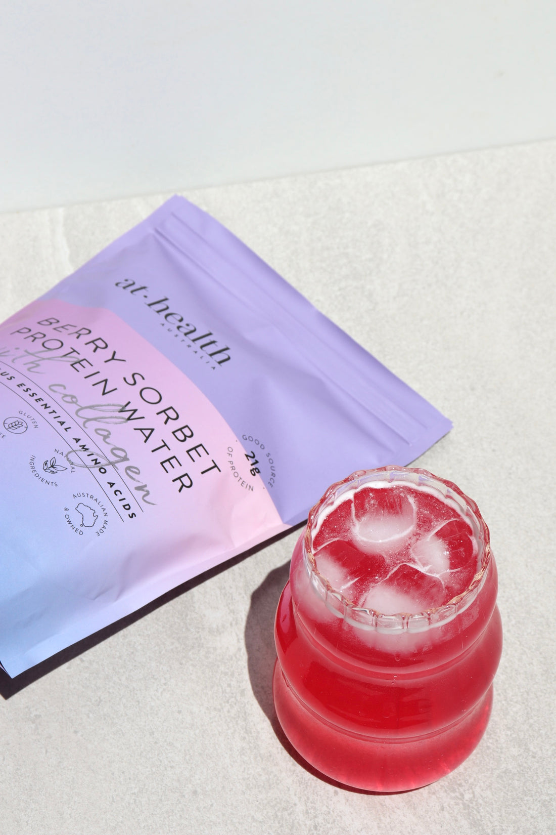 Protein Water with Collagen, Hydration Salts &amp; BCAA - Berry Sorbet