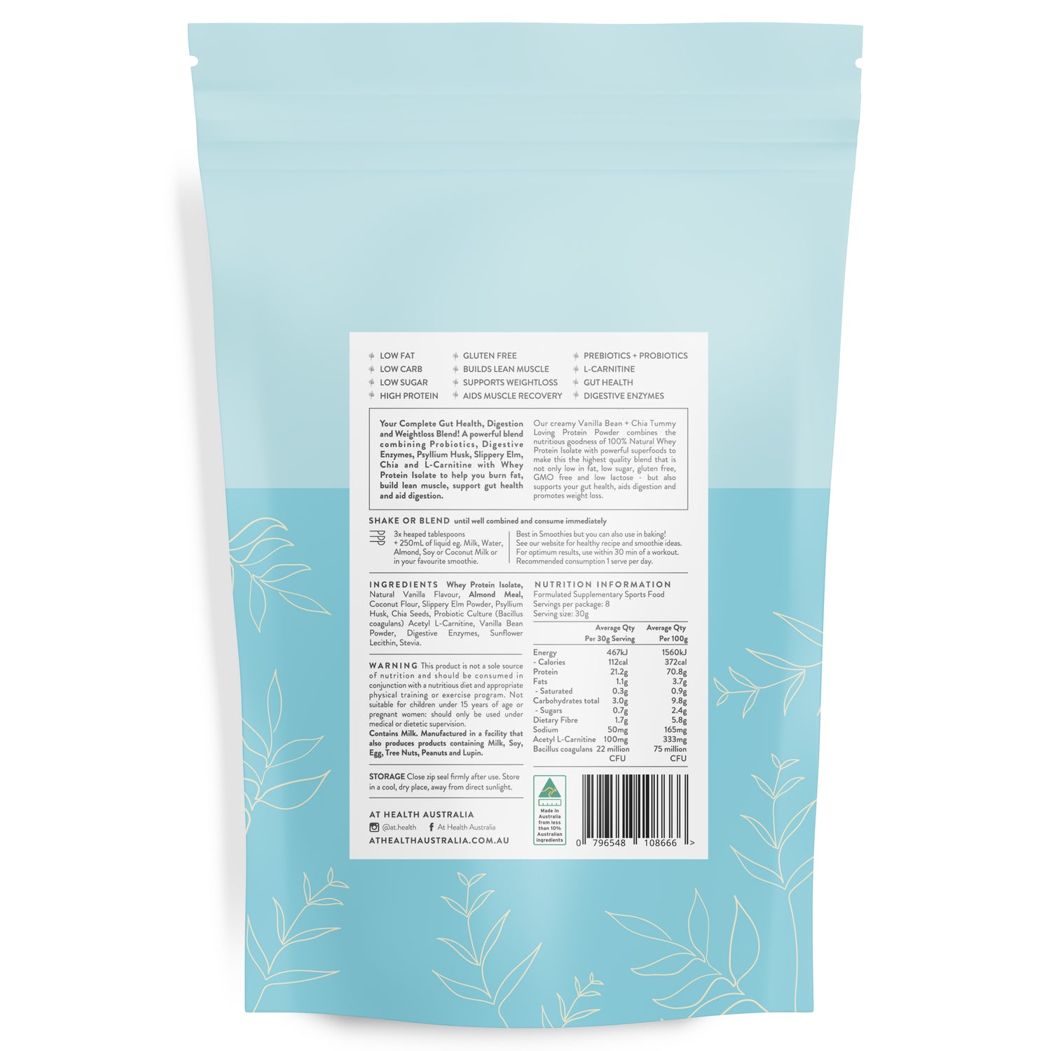 At Heatlh Australia Tummy Loving Lean Protein WPI