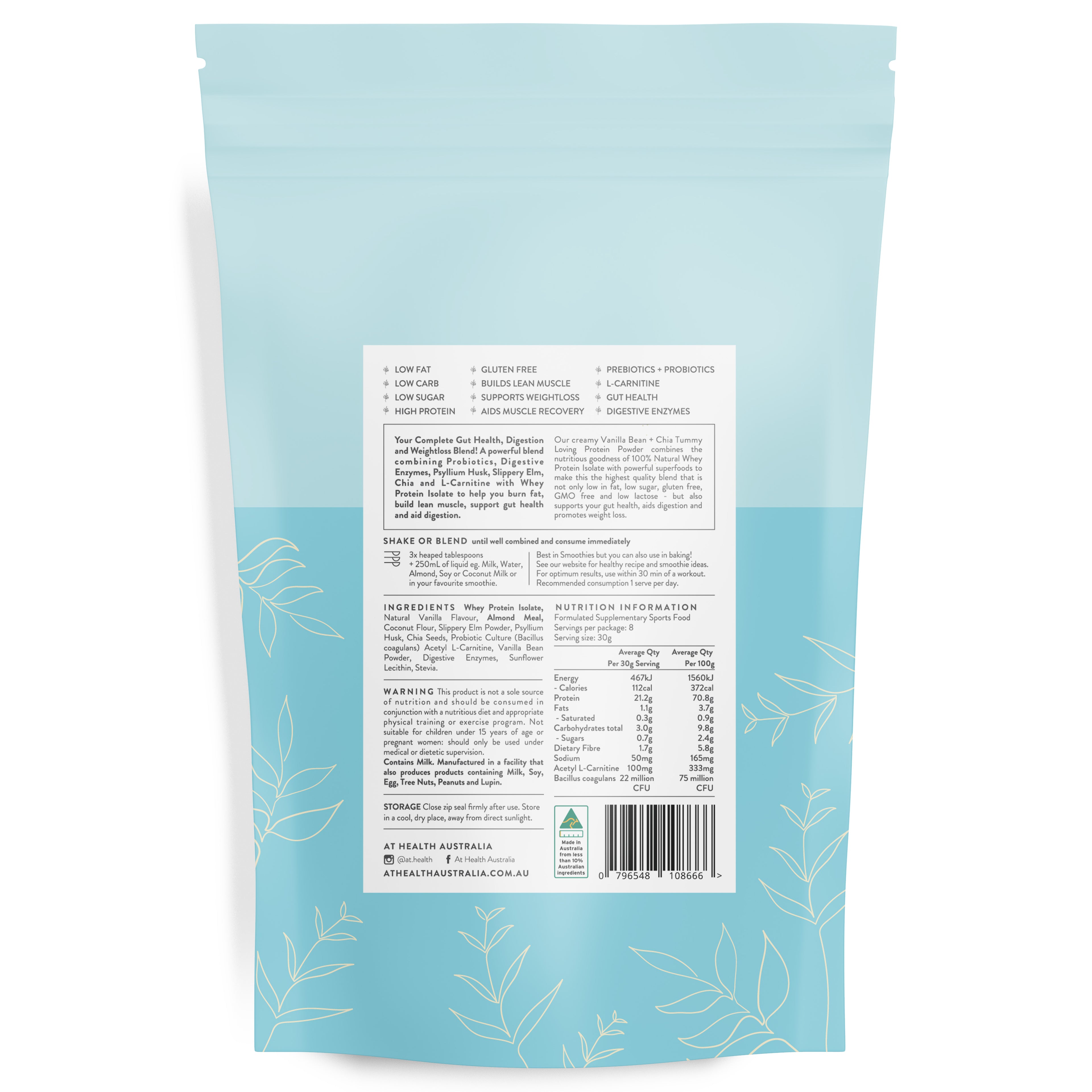 At Heatlh Australia Tummy Loving Lean Protein WPI