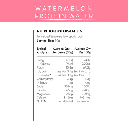 Protein Water with Collagen, Hydration Salts &amp; BCAA - Watermelon