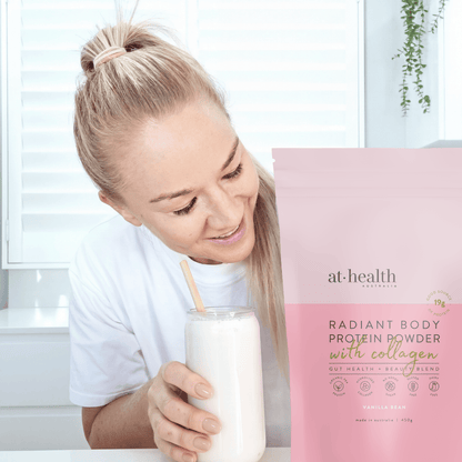At Health Australia Collagen Protein Radiant Body Protein Powder + Collagen - Vanilla Bean