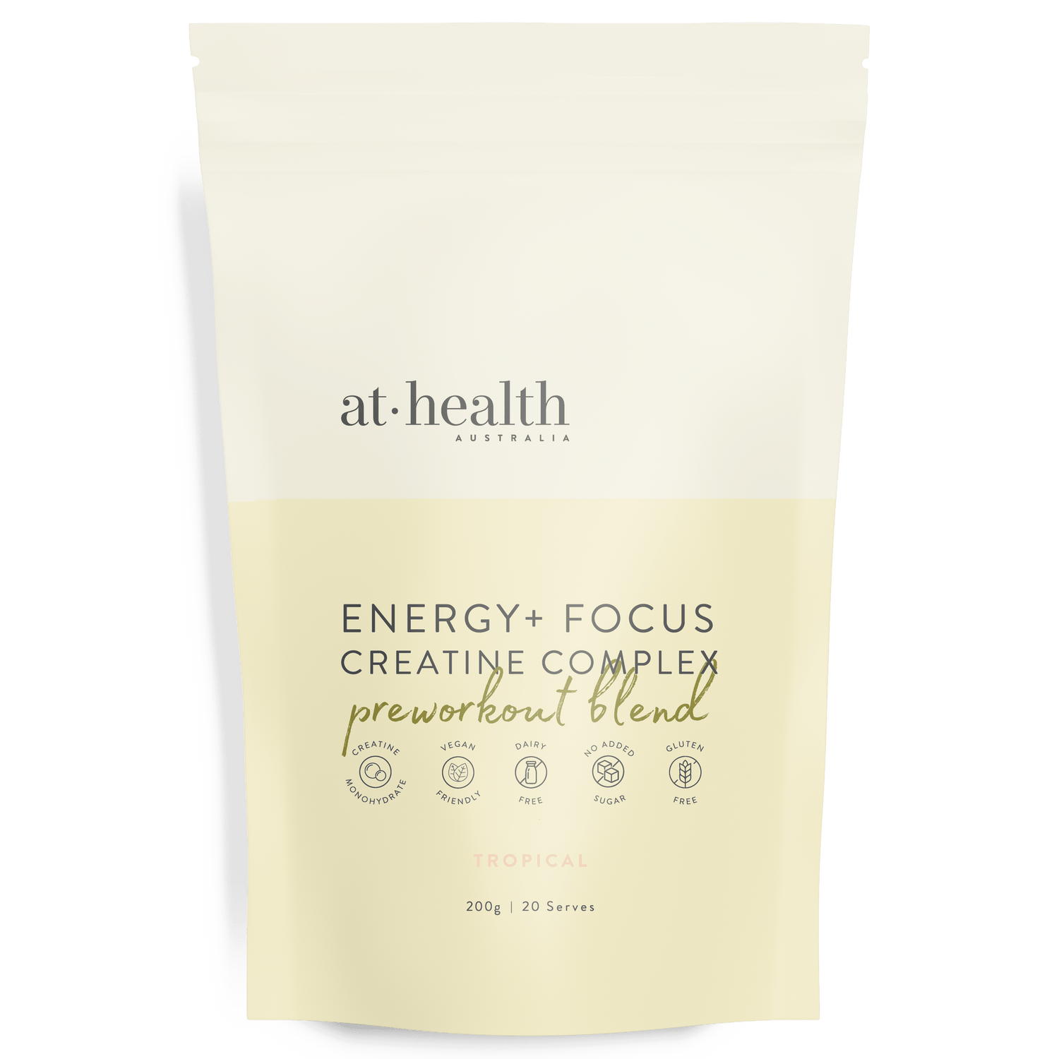 At Health Australia Health Supplement Energy+ Focus Creatine Complex - PreWorkout Blend