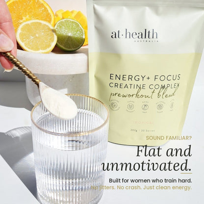 At Health Australia Health Supplement Energy+ Focus Creatine Complex - PreWorkout Blend