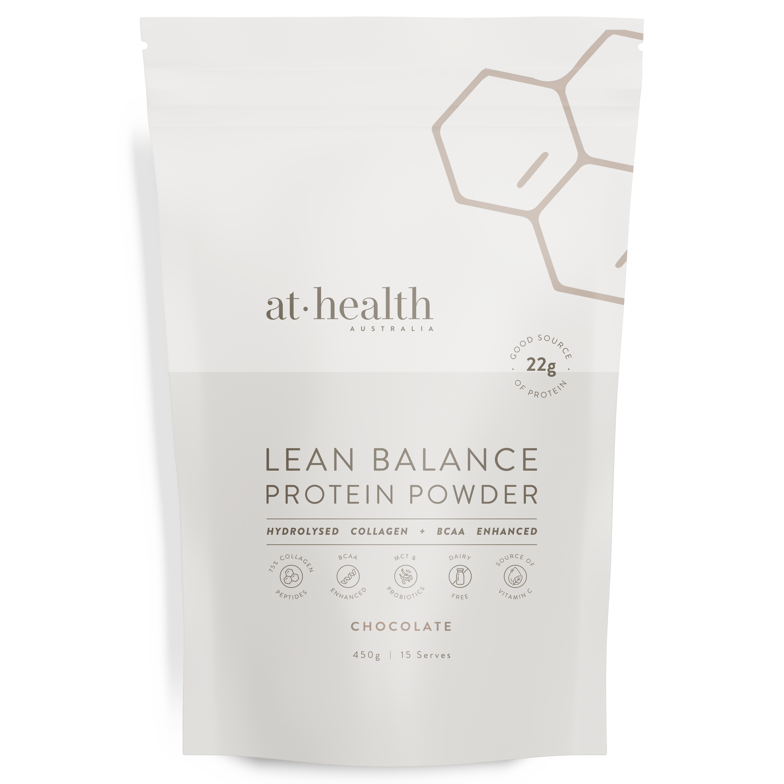 At Health Australia Pty Ltd Collagen Protein 450g Lean Balance Protein Powder - Chocolate