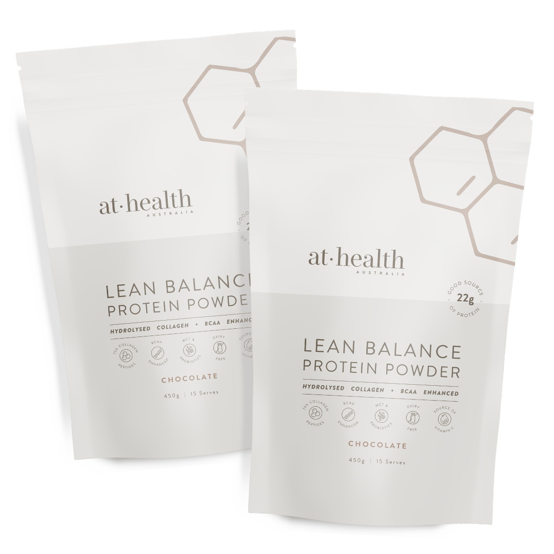 At Health Australia Pty Ltd Collagen Protein 900g ( 2x 450g ) Lean Balance Protein Powder - Chocolate