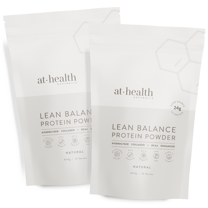 At Health Australia Pty Ltd Collagen Protein 900g ( 2x 450g ) Lean Balance Protein Powder - Unflavoured