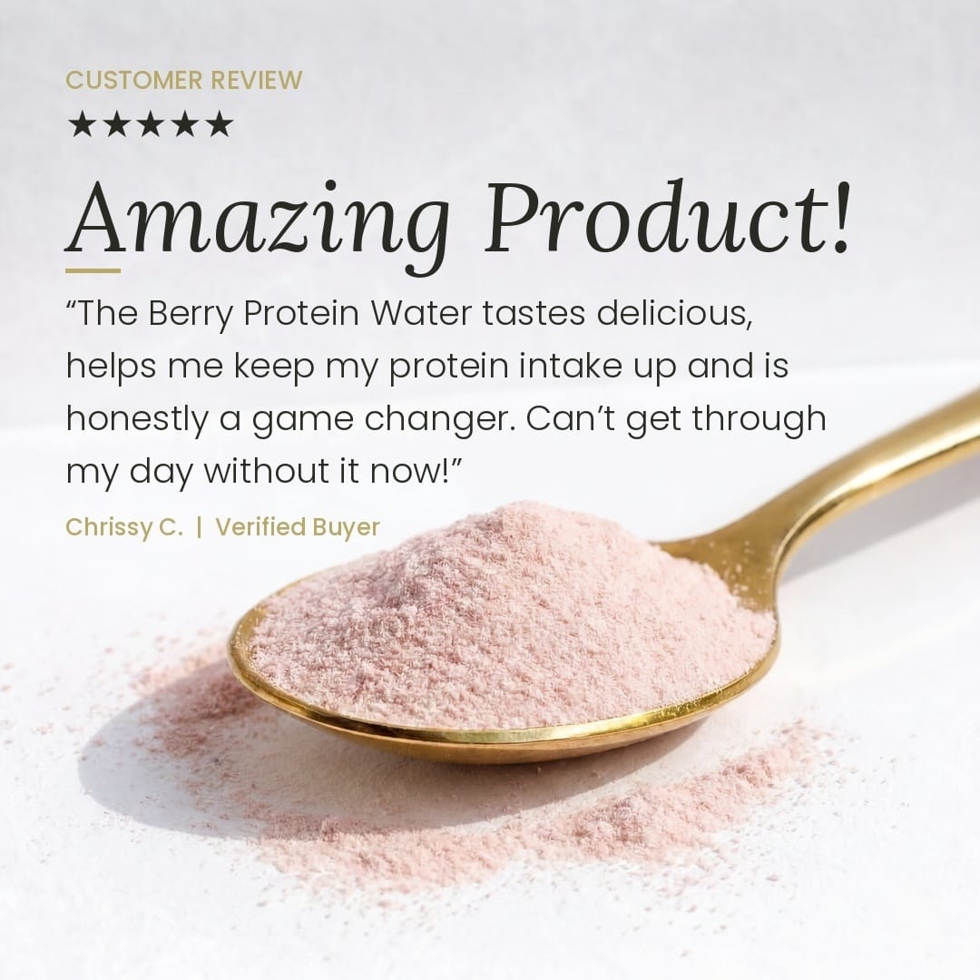 At Health Australia Pty Ltd Protein Water Protein Water with Collagen, Hydration Salts &amp; BCAA - Berry Sorbet