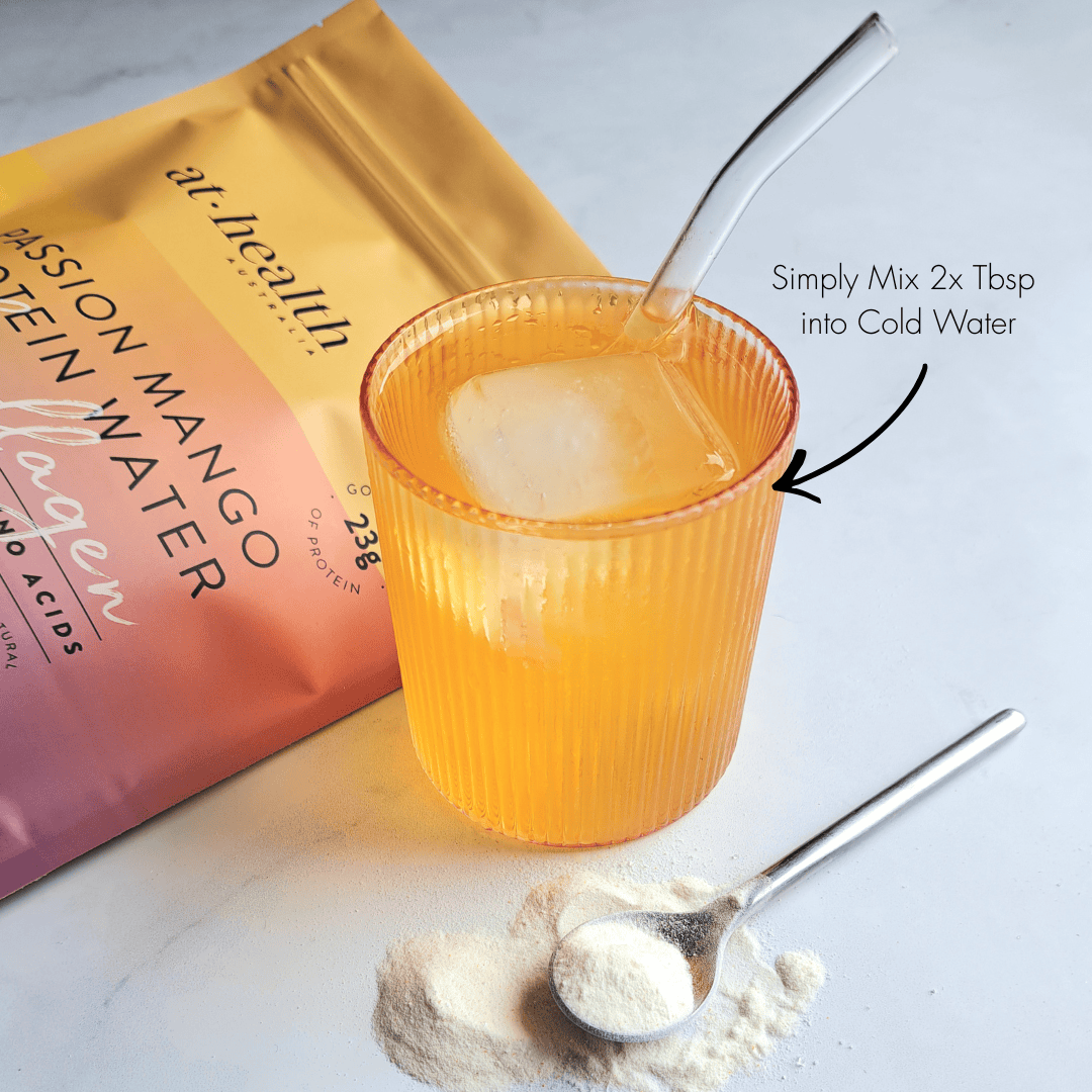 At Health Australia Pty Ltd Protein Water Protein Water with Collagen, Hydration Salts &amp; BCAA - Passion Mango