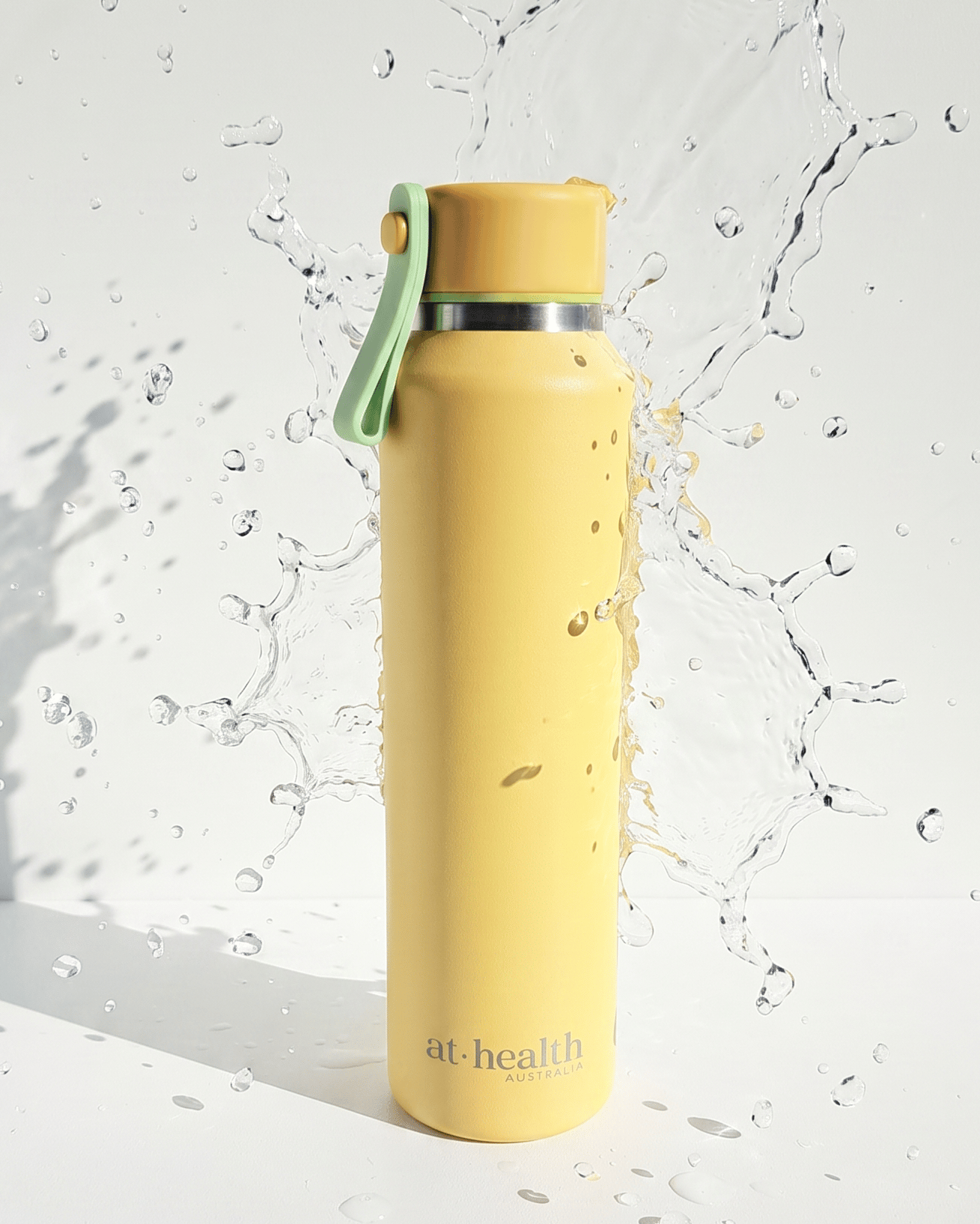 At Health Australia Pty Ltd Slimline Stainless Bottle ( Yellow )