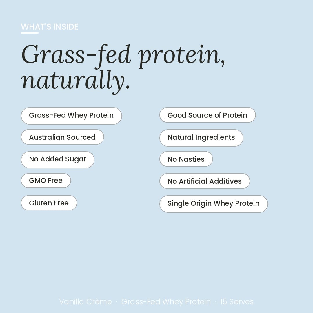 At Health Australia Pty Ltd Whey Australian Grass-Fed Whey Protein Concentrate - Vanilla Crème