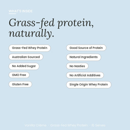 At Health Australia Pty Ltd Whey Australian Grass-Fed Whey Protein Concentrate - Vanilla Crème
