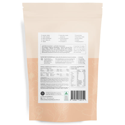 At Health Australia SMALL (450g ) 15 serves Nurture Protein with Collagen - Vanilla Crème Caramel