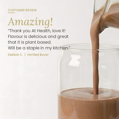 At Health Australia Vegan Vegan Organic Plant Based Protein Powder - Choc-Caramel Fudge