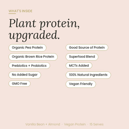 At Health Australia Vegan Vegan Organic Plant Based Protein Powder - Vanilla &amp; Almond