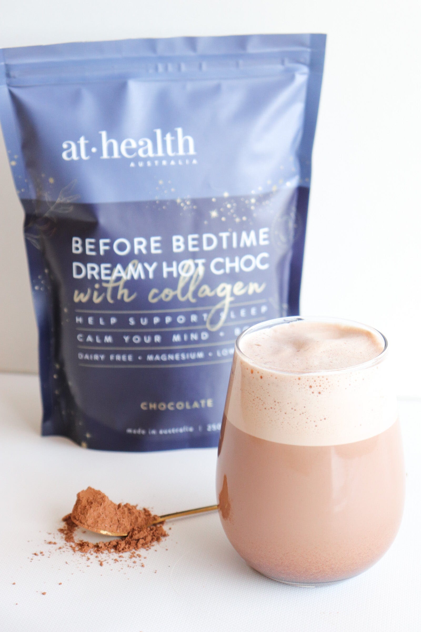At Health Australia Wellness Before Bedtime Dreamy Hot Chocolate with Collagen