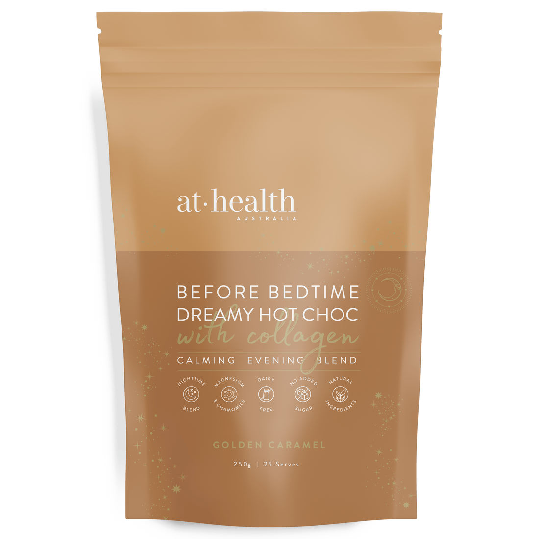 At Health Australia Wellness Before Bedtime Dreamy Hot Chocolate with Collagen - Golden Caramel