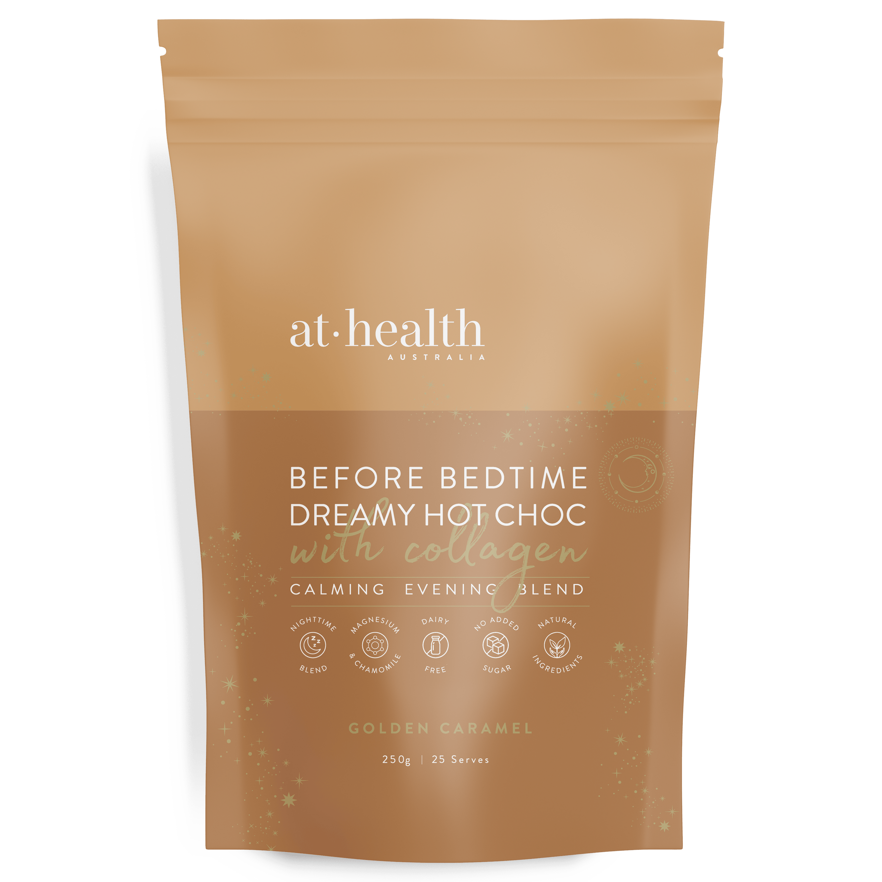 At Health Australia Wellness Before Bedtime Dreamy Hot Chocolate with Collagen - Golden Caramel