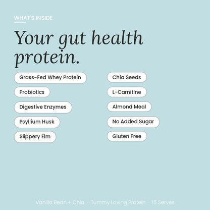 At Health Australia Whey Tummy Loving Lean Protein - Vanilla Bean &amp; Chia