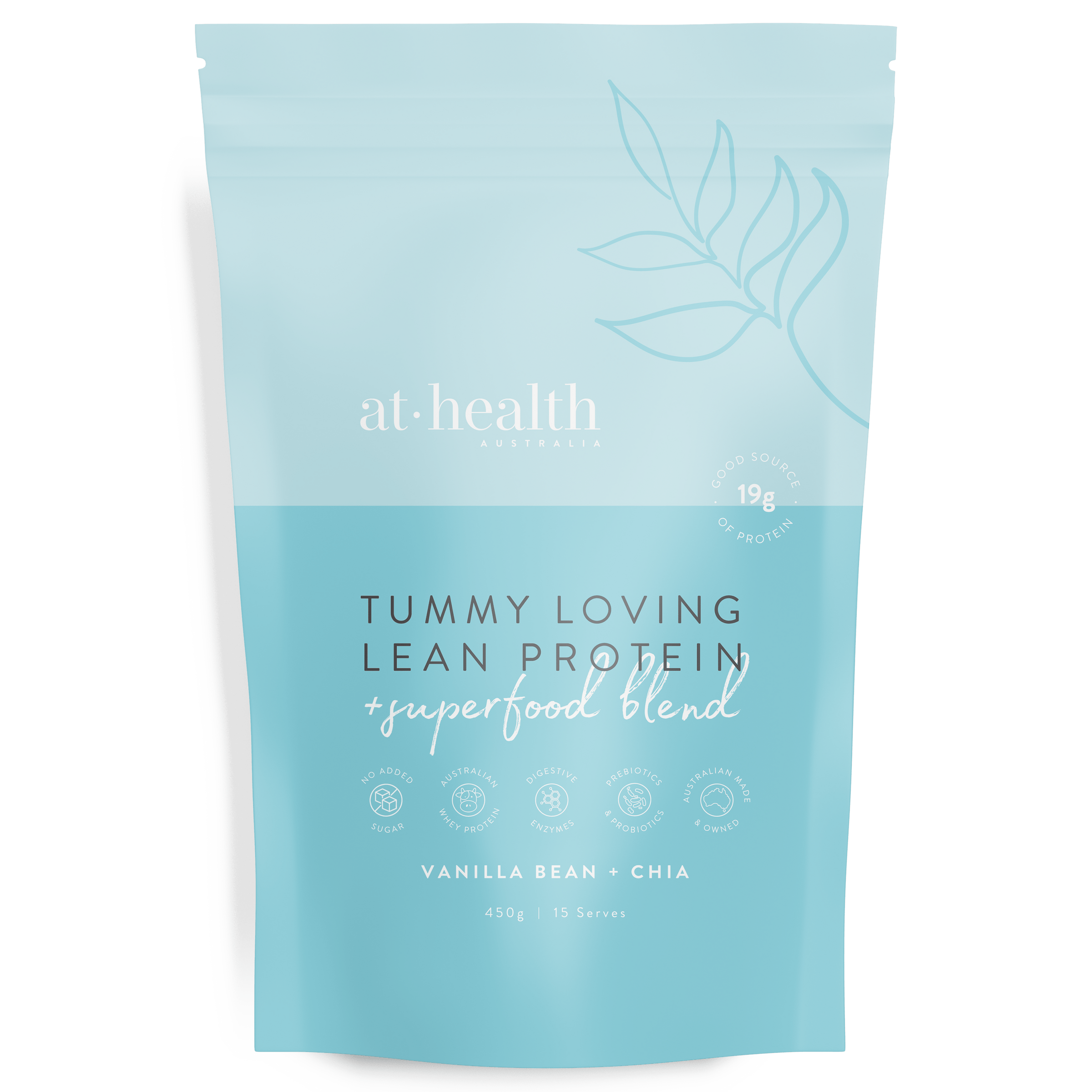 At Health Australia WPI Tummy Loving Lean Protein - Vanilla Bean & Chia
