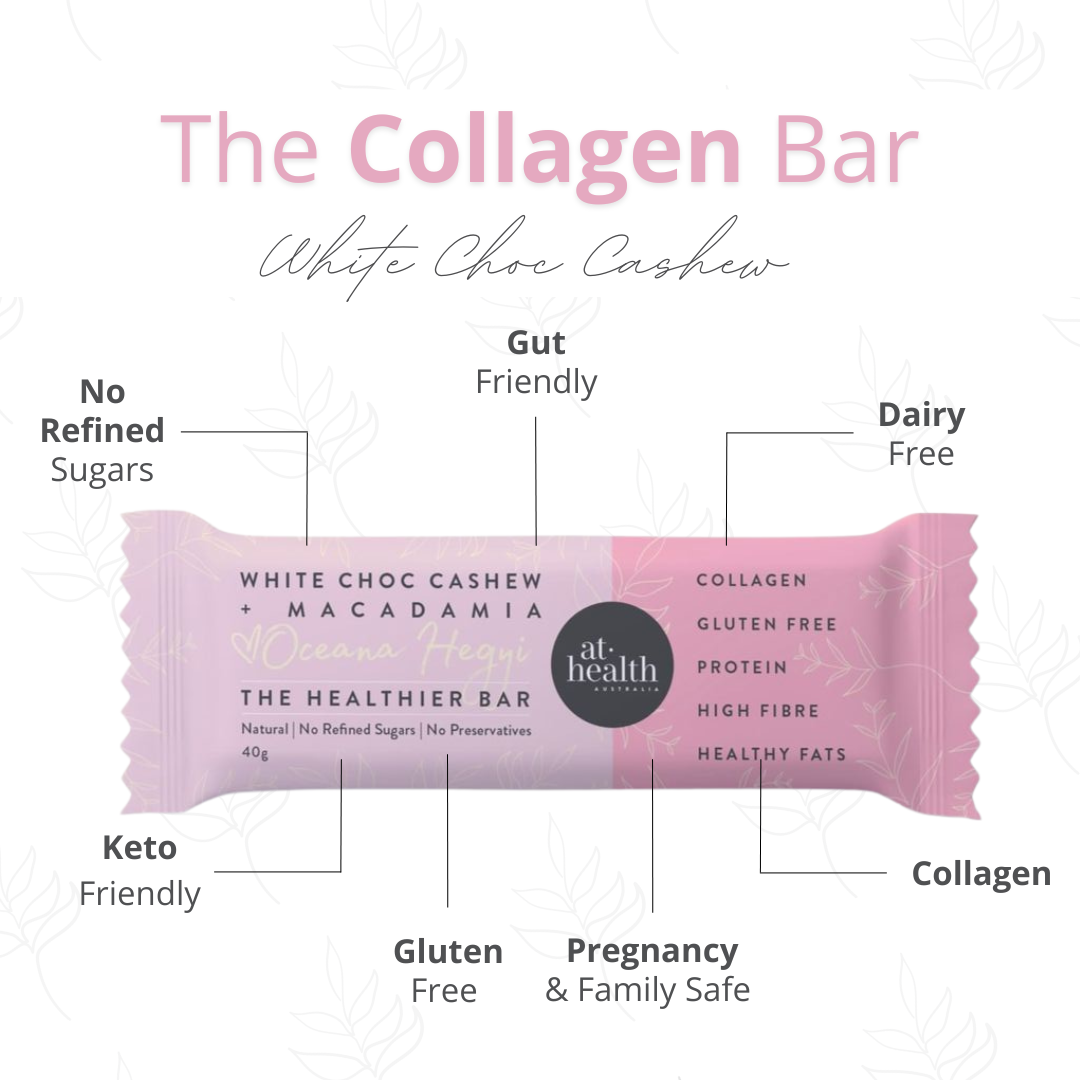 Collagen &amp; Protein Bars - White Choc Cashew &amp; Macadamia