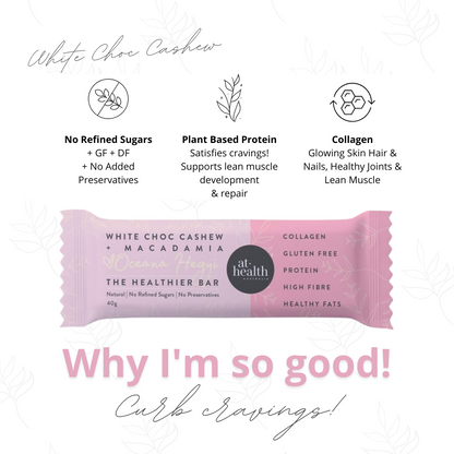 Collagen &amp; Protein Bars - White Choc Cashew &amp; Macadamia