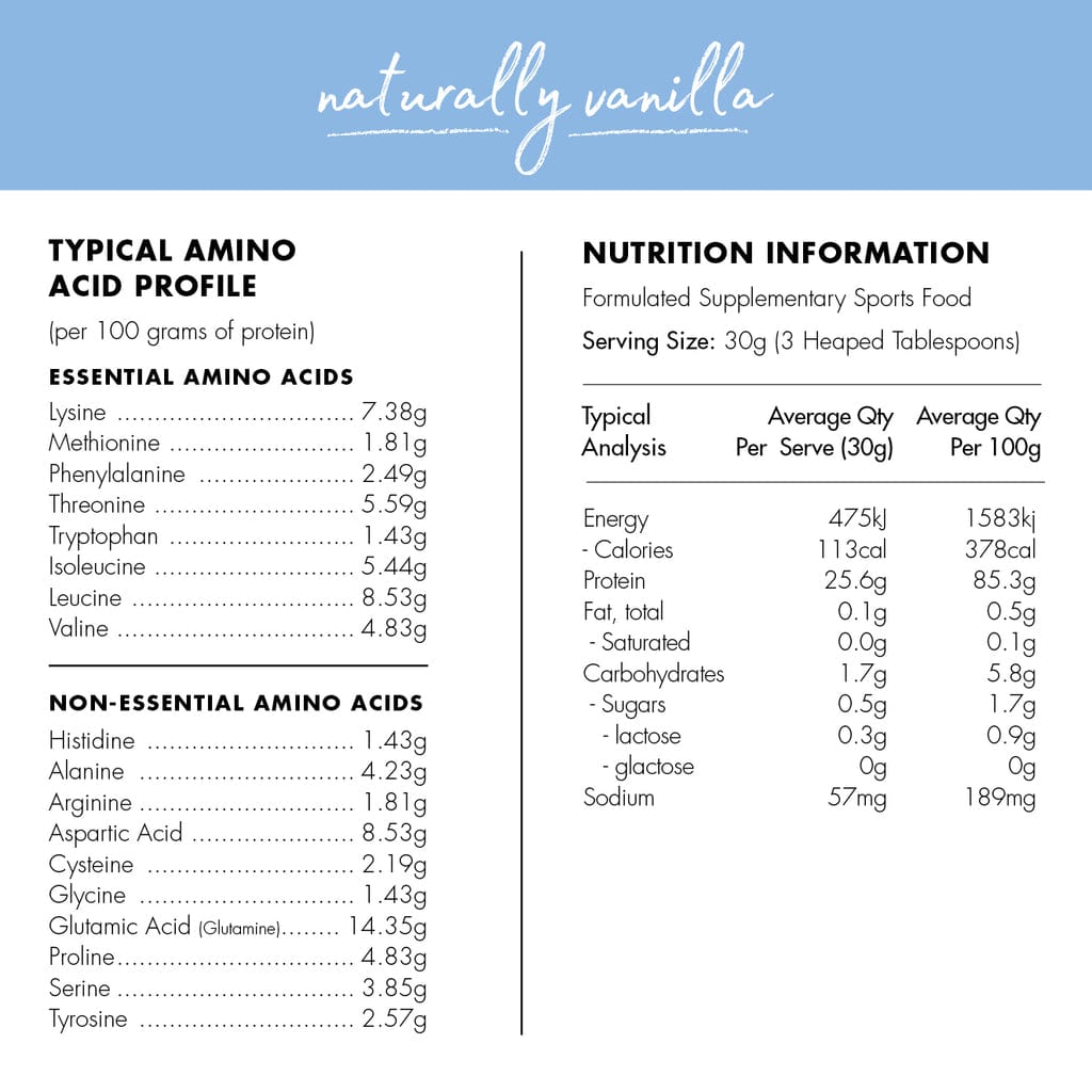 At Health Australia WPI Whey Protein Isolate - Naturally Vanilla